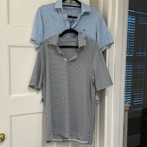 2 Vineyard Vines Men’s Performance Sankaty golf shirts